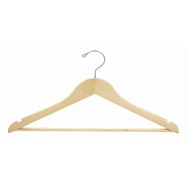 Petite Size Wooden Suit Hanger w/Bar