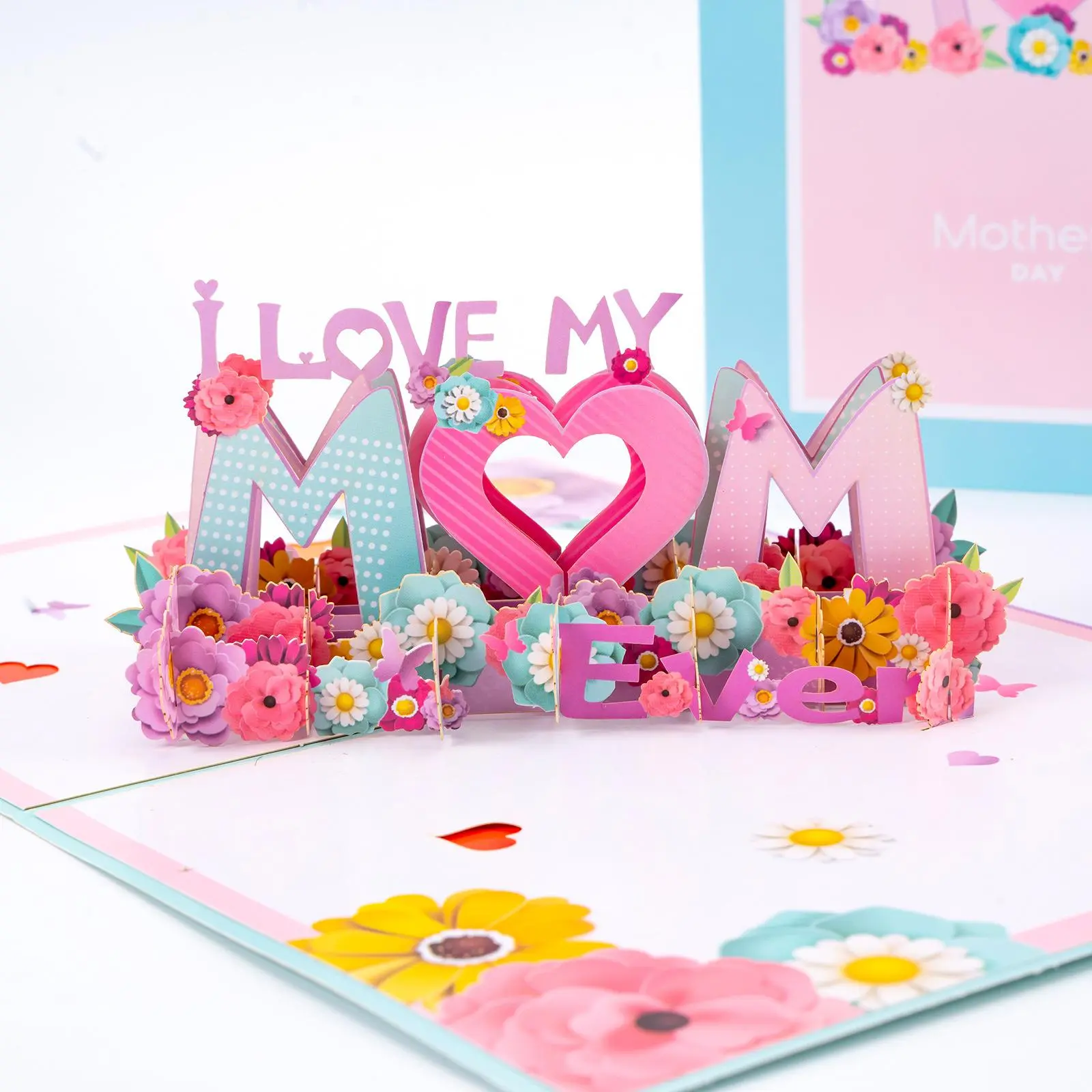 New Mother’s Day Greeting Card – 3D Cutout Paper Card, Thank You & Blessing Card, Postcard for Mom