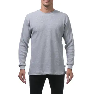 Pro Club Men's Heavyweight Cotton Long Sleeve Thermal Shirt - Heather Gray - XXL