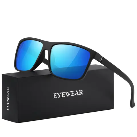 Unisex Retro Rectangle Black Polarized Sunglasses - 0.8 oz Lightweight Full Rim Acetate Frame, UV400 UV-Protection Anti-Glare Polycarbonate Lenses, Casual Cool Vintage Edge, Better Peripheral Awareness, Outdoor Drive Use Eyewear