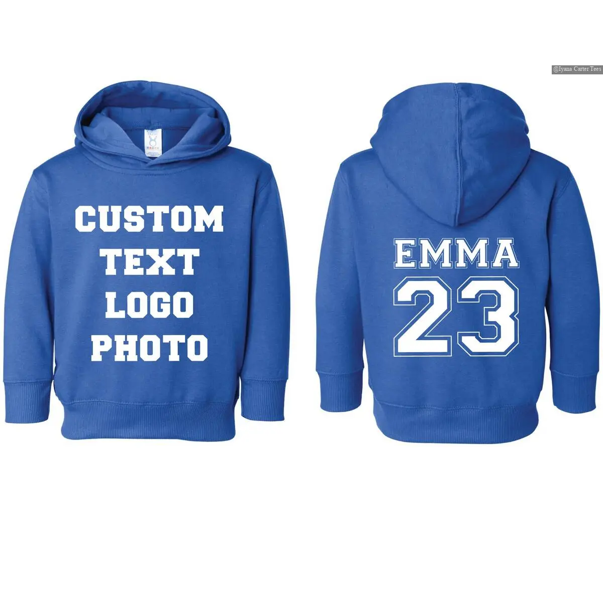 Custom Text And Logo Hoodie Two sides, Personalized Text SweatShirt, Customized Hoodie, Your Gift to Friends , Unisex Vintage Shirt