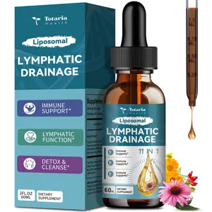 Totaria Liposomal Lymphatic Drainage Drops - 11 In 1 Organic Supplement with Burdock Root, Echinacea, Elderberry, Calendula, Cleavers Herb, Dandelion Supports Lymphatic Health 2 FL.OZ Healthcare Natural