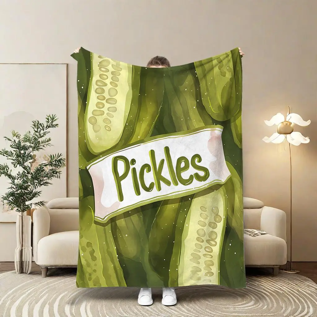 Pickles Pattern Blanket, Soft Comfortable Throw Blanket, Air-conditioned Room Blanket, Warm Nap Blanket for Home Office Travel