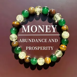 Tiger Eye Stone Bracelet 8mm Natural Healing Crystal for Men Women Wealth Success Protection Beads Motivational Gift for Birthday Christmas Father’s Day Anxiety Relief Chakra Balancing Adjustable String Elegant Minimalist Bangle