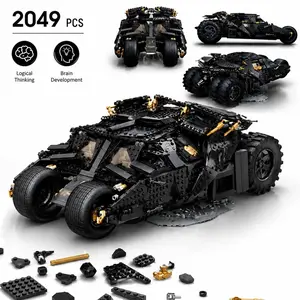 New Batman Bat Battle Vehicle Building Set, 2049 Pieces, Unisex Toy Kit, Perfect Birthday Gift for Kids and Adults