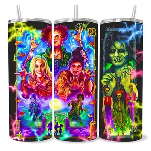 Hocus Pocus 20 oz Tumbler - BPA Free, stainless steel, Leak proof, durable, with clear lid