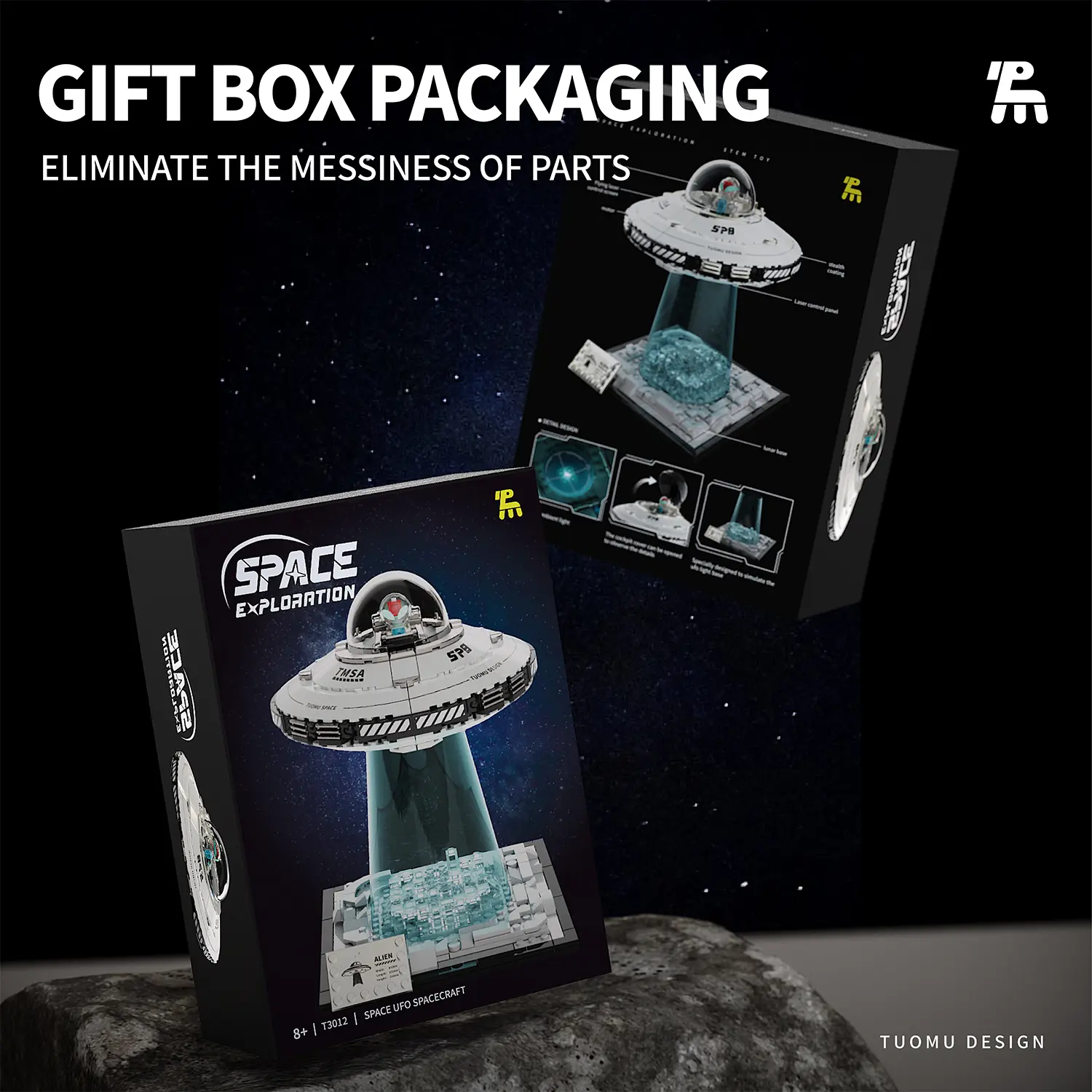 UFO Galaxy Interstellar Starship Buildable Blocks Kit, Collectible