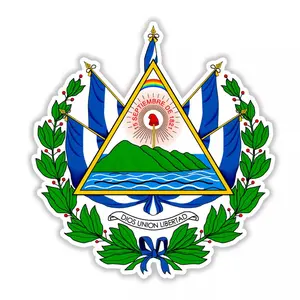 Salvadoran Coat Of Arms Sticker Escudo De El Salvador Flag Decal Vinyl Slv