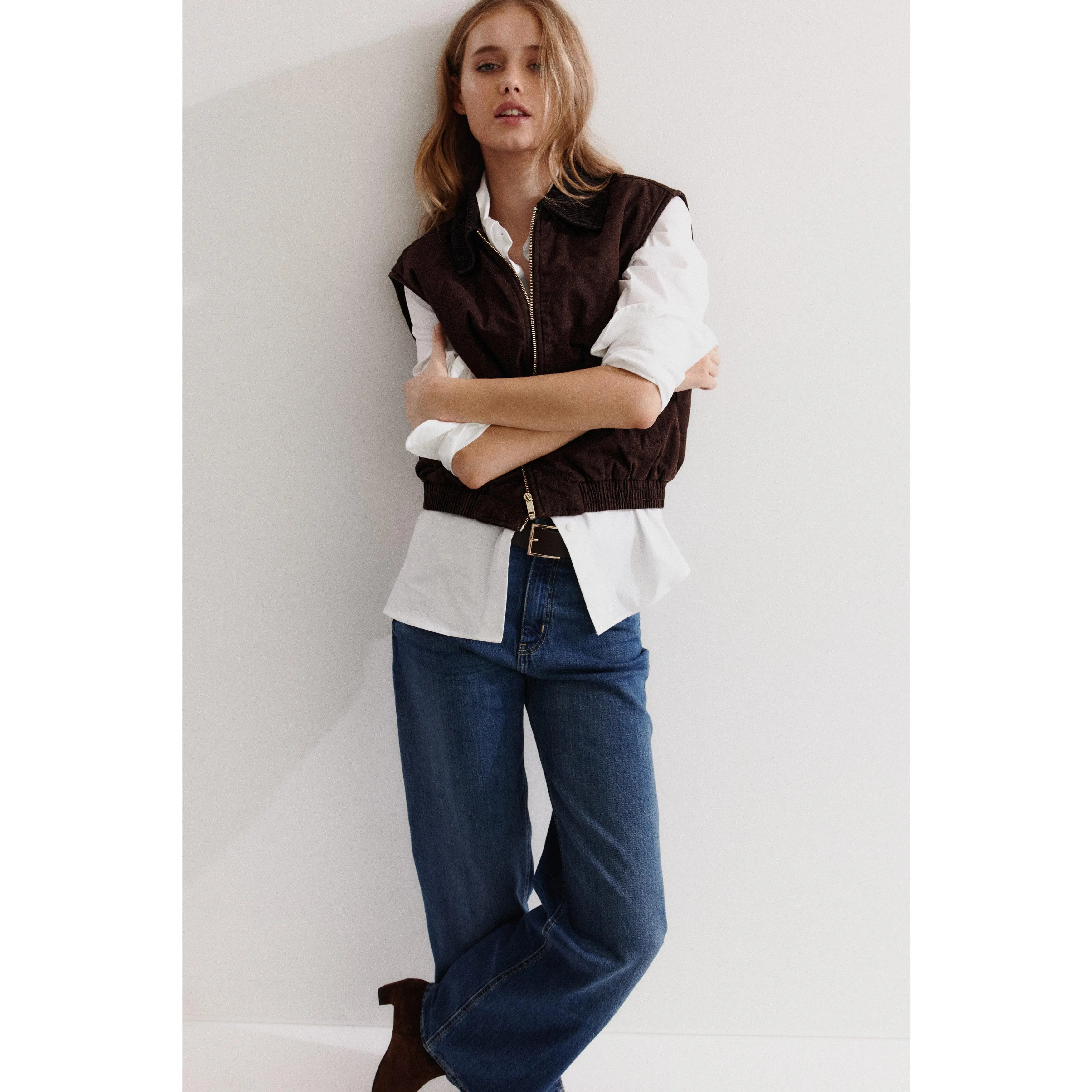 H&M Corduroy-collar gilet
