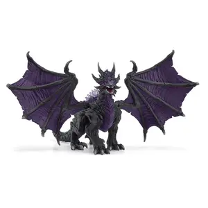 Schleich 9090380 Eldrador Shadow Dragon Figurine, Black & Purple - Pack of 2