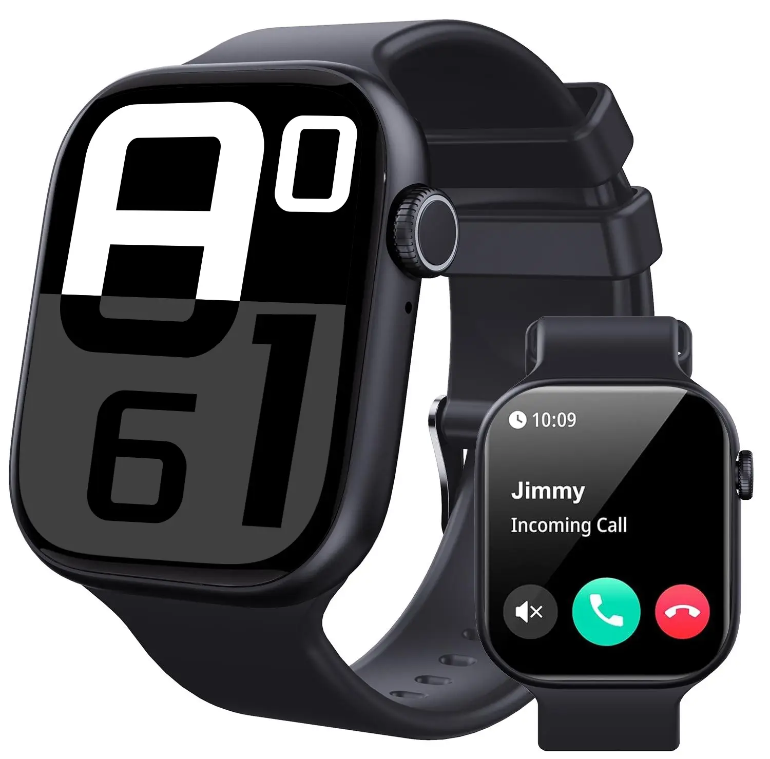 2.04" Fashion Touch Screen Smart Watch with Answer/Make Calls/Message Reminder, Multifunctional Fitness Watch with 100+ Sports Modes, DIY Watch Dials,