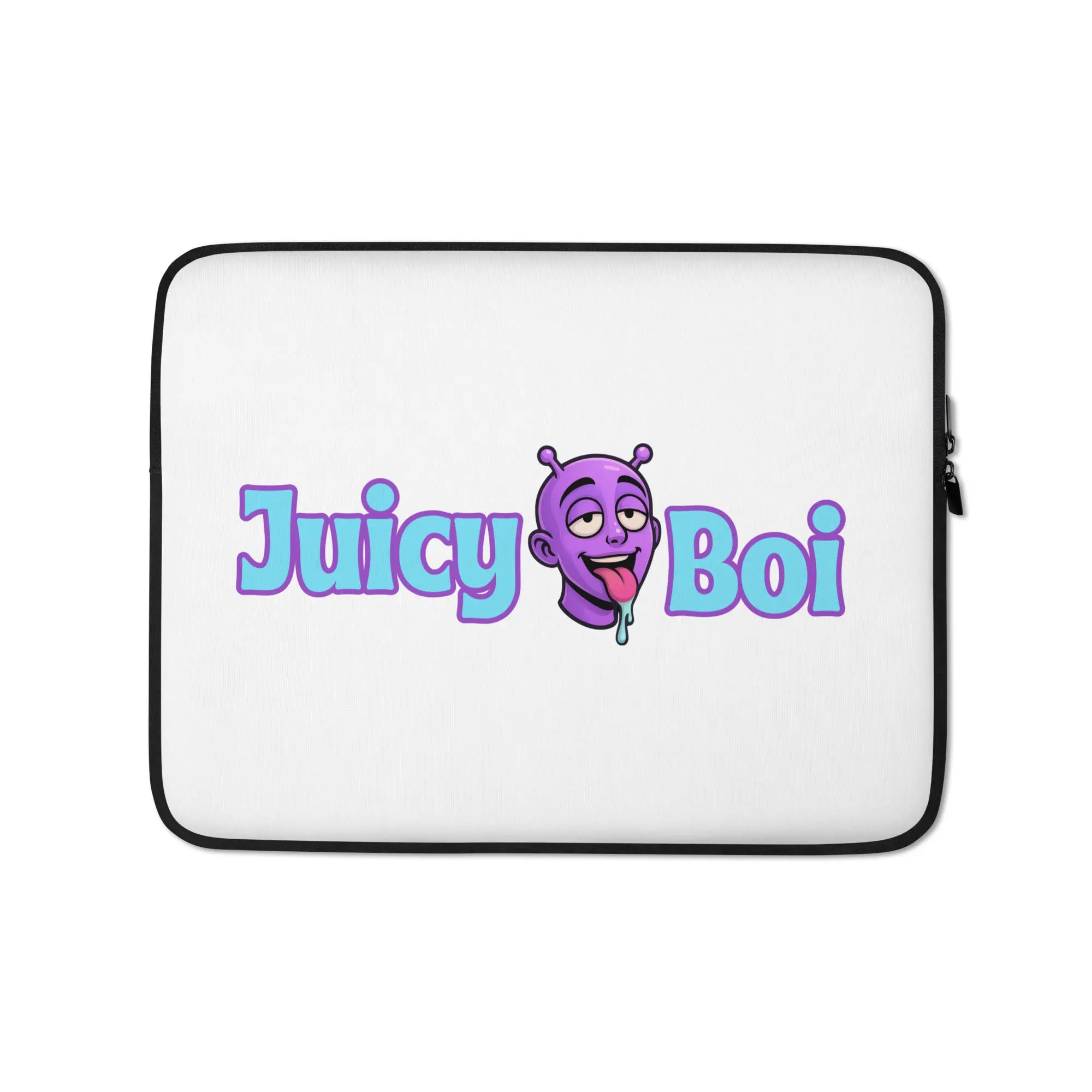 Juicy Boi Official Laptop Sleeve - 100% Neoprene, Lightweight, Water & Oil Resistant, Snug Fit, Faux Fur Lining, Zippered Closure, 13" & 15" Sizes
