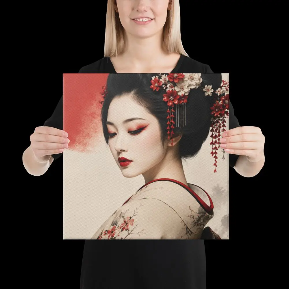 Sakura Reverie Japanese Canvas Wall Art – Cherry Blossom Home Decor bedroom, Canvas Print wall art print Anime