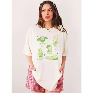 Cute Smiski Shirt Y2K 90s Homebody Club Graphic Tee Smiski Comfort Colors Oversized T-Shirt Kewpie Cherub Sonny Angel Lover Gift Green Guy