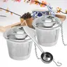 2PCS Stainless Steel Tea Ball Strainer Set with Tea Scoop Mesh Herbal Infuser Filter for Loose Tea Leaf and Spice Teapot Tea Steeper Kitchen Tool
