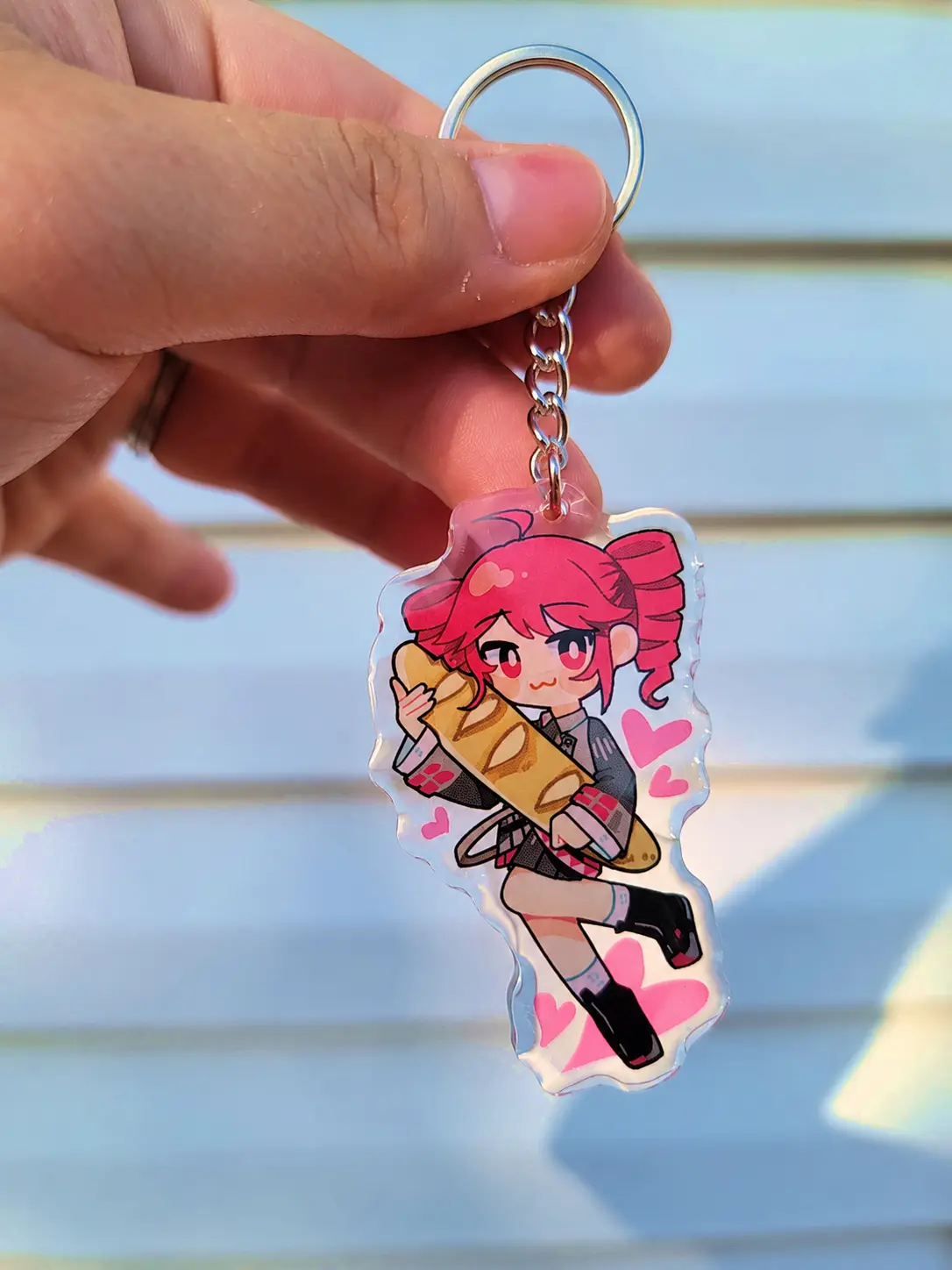 Kasane Teto Acrylic Charm – Vocal Synth Character Keychain, Cute Bag Pendant Accessory Gift for Fans