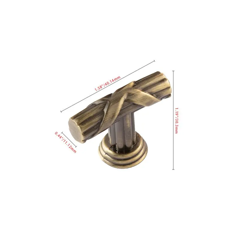 Utopia Alley HW442AB-10 Riga Cabinet Ring Pull Knob - Decorative Cabinet Drop Pull Knobs for Cabinets and Drawers - Vintage Cabinet Hardware with Hand Finished Antique Brass - Metal Drawer Pull Knobs 1.58", 10 pack