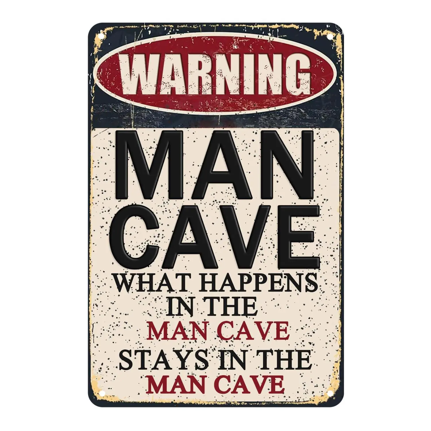 Retro Funny Game Area Warning Tin Sign Humorous Home Bar Decor Plaque Ideal Wall Decor for Men's Game Room and Bar