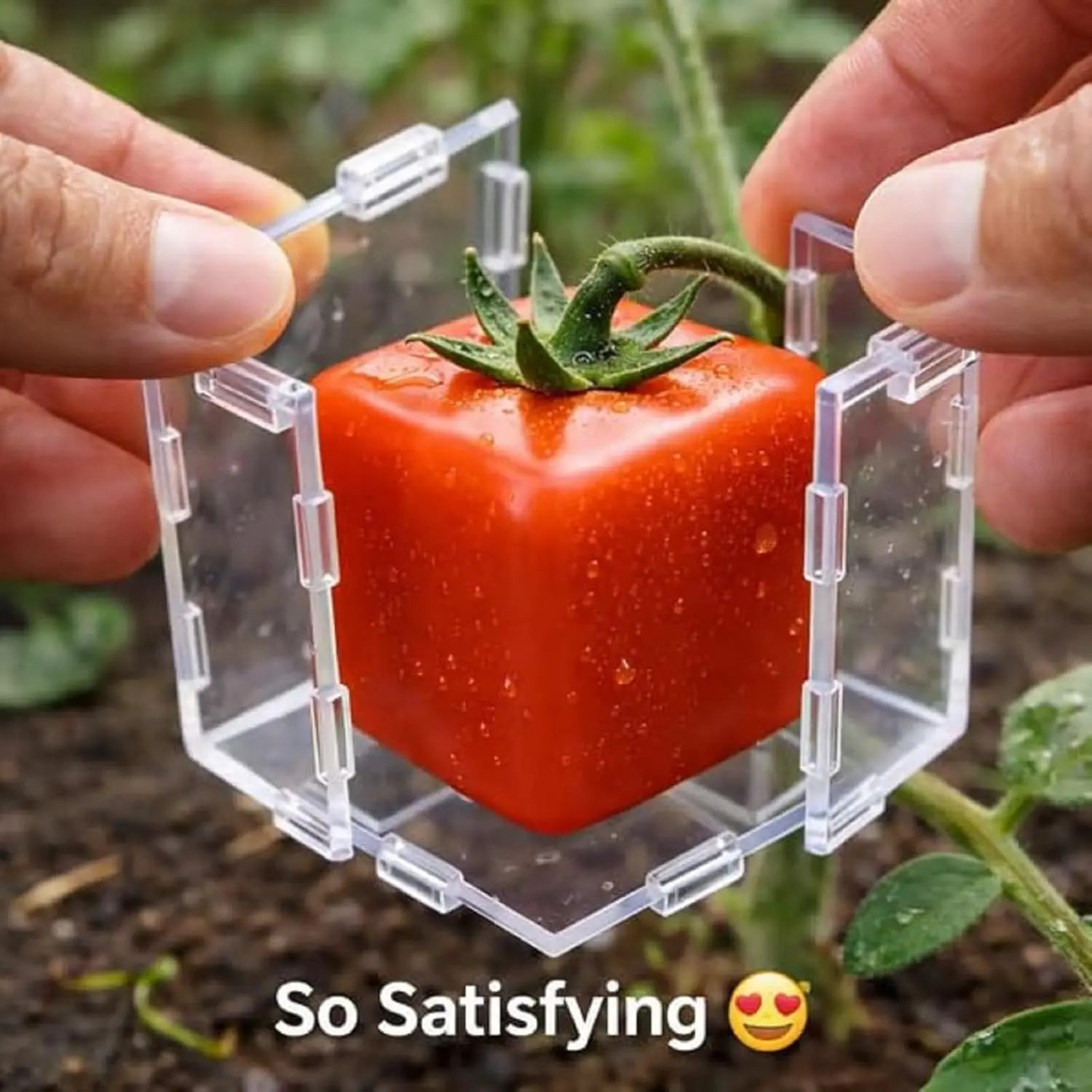 Transparent Plastic Fruit Shaping Mold, Cube & Triangle Shapes Reusable Growing Case, Snap-On Design for Tomato Pear Apple Shaping, Perfect for Home Garden Planting, DIY Special Shaped Fruits & Backyard Farming Projects