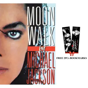 Moonwalk by Michael Jackson Paperback Book with 2 Free Bookmarks, Bestselling Music Biography Memoir, King of Pop Autobiography, Celebrity Biography Collection