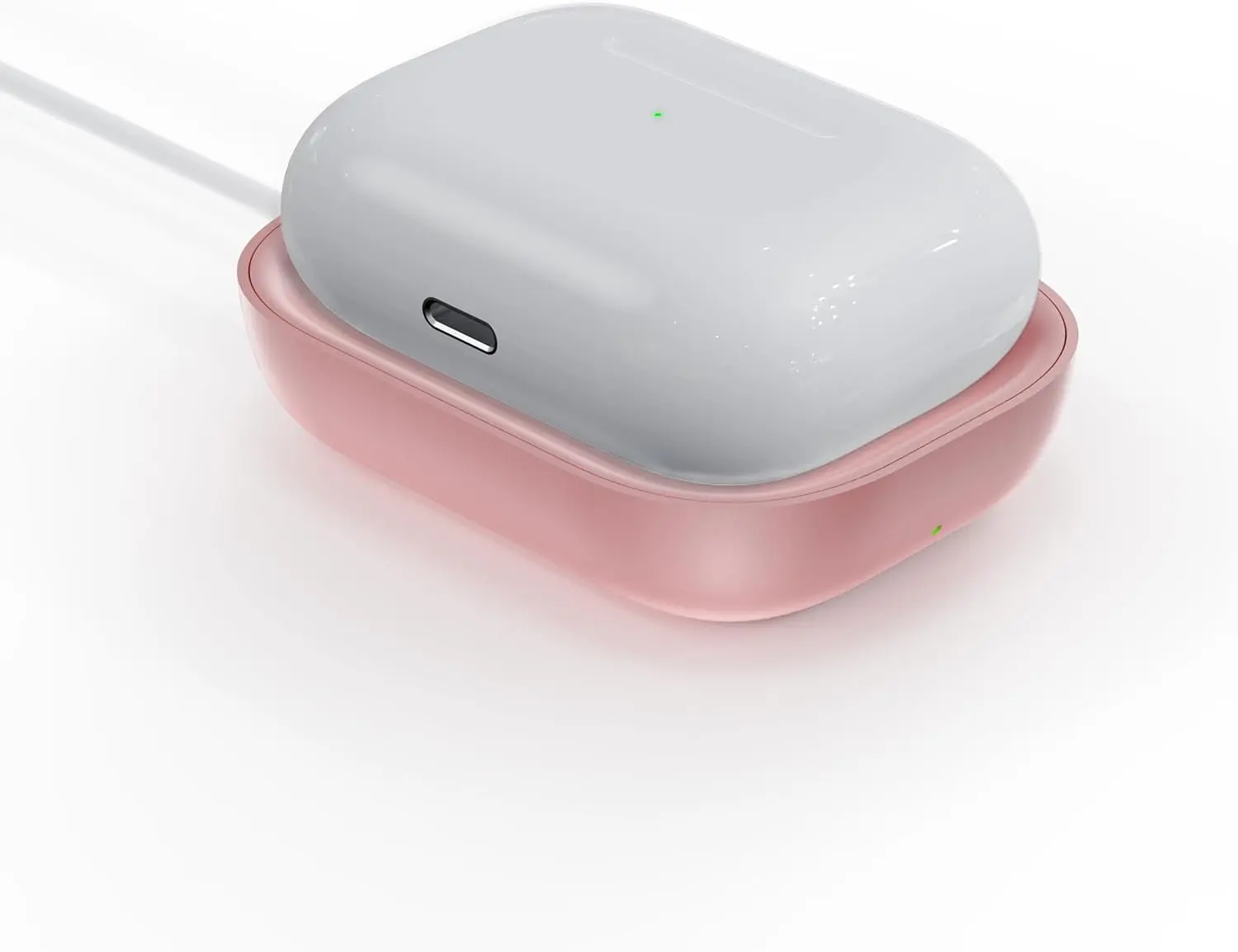 For Airpod Charger, Designed Wireless Charger for Airpods 4(Anc)/3Rd/2Nd Gen, for NEW Airpod Pro 3 (2025)/ 2Nd Gen, Wireless Earbuds, Slim & Compact for Travel Home Office, Pink