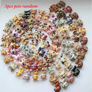 3 pcs Random Pets and 7 pcs Random Accessories miniature cat and dog animal figures Pets and Accessories  Best Birthday Halloween Christmas Valentine's Day Gift for lps Fan
