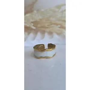 White Wave Ring