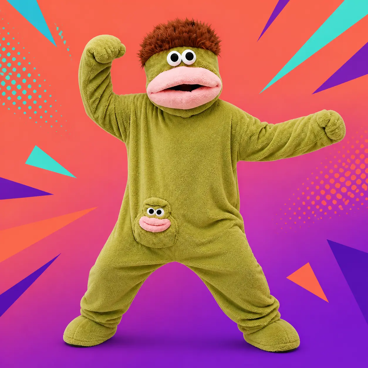 2026 Big‑Mouth Monster Funny Pajama Onesie, Skin‑Friendly Sherpa Fleece, Bonus Comb & Matching Foot Covers, Vivid 3D Effect for Halloween Cosplay, Role‑Play, Stage Performance, Gifting & Family Parent‑Child Game Night, S‑XL for Teens, Women and Men