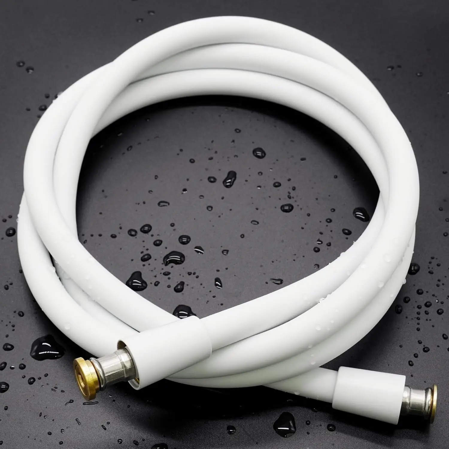 Silicone 59-in Anti-Kink Flexible Hose Replacement Extension with Spare Washers for Handheld Showerhead Sprayer, Bidet, RV Cleaning, Shower Heads, 59 Inches