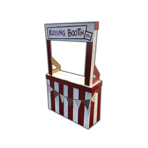 212 MAIN Advanced Graphics 2385 Large Lightweight Cardboard Cutout Standup (35x13x58 in.) - Kissing Booth Decoration, Valentine’s Day Photo Booth Prop