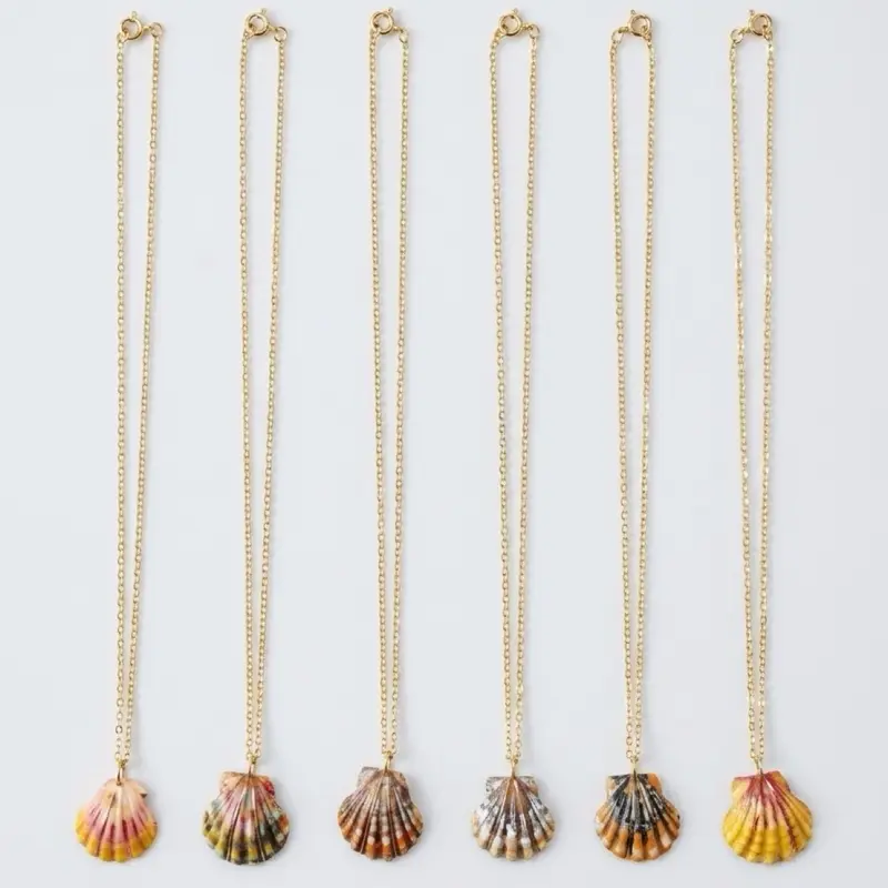 14k Gold Fill Hawaiian Sunrise Shells Necklace from Kauai, Personalized Gift, Customized Necklace, Gift Ready