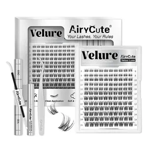 Velure | AiryCute Natural Collection Upgrade Lashes with Ultra-Dense, Waterproof, Long-Lasting Lashes | Vivi | Natural Daily | Beginner-Friendly DIY Lashes for a Flawless, Voluminous Look | Trendy & Must-Have Clusters #SummerVibes