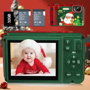 Digital Camera for Photography, 4K 64MP Vlogging Camera for YouTube, 2.8-inch Screen, 16X Digital Zoom Compact Camera, Support WiFi Christmas Mini Video Camera with 32GB Micro SD Card and 2 Batteries, Perfect Gifts for Halloween, Thanksgiving or Christmas