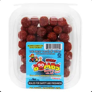 Alamo Candy Cherry Bombs Tub, 8 OZ. Chamoy Chili Candy