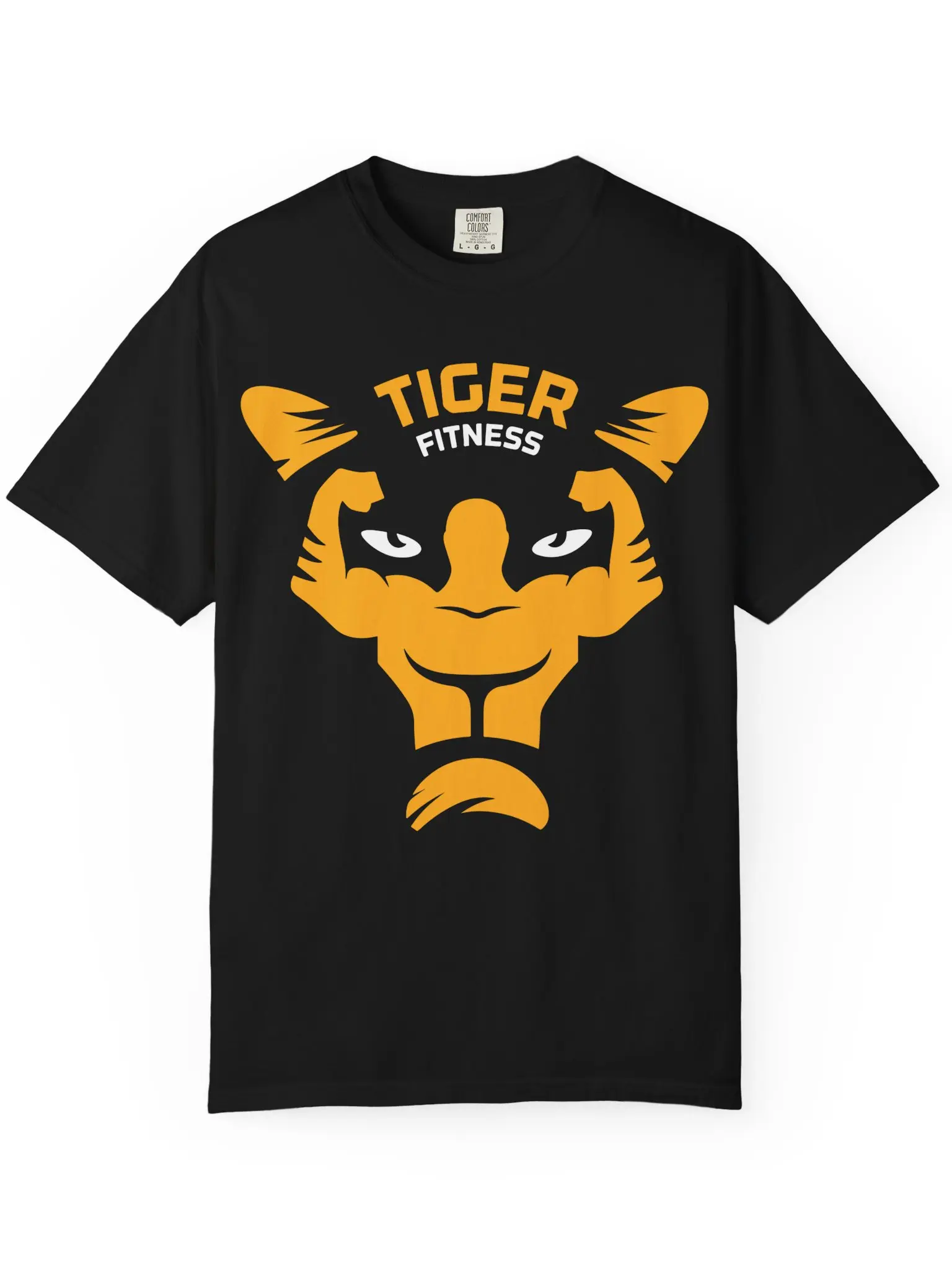 Creative Tiger Fitness Optical Illusion Graphic T-Shirt, Cool Gym Beast Mode Tee, Strong Animal Workout Top, Unisex Casual Summer Short Sleeve Shirt for Men and Women,Men's,Grunge,belle,outdoor
