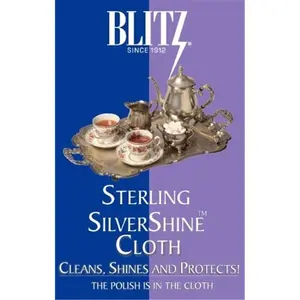 Blitz Manufacturing Company Sterling Silver Shine Cloth for Sterling Silver Jewelry or Silver Plate - 4 Ply