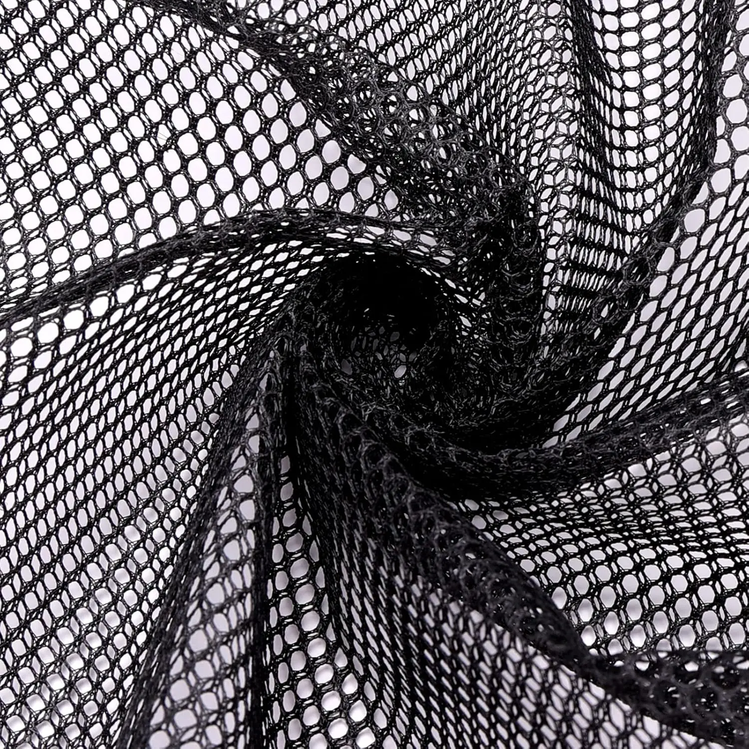 29.5 X 59 Inch Black Mesh Fabric Slightly Stretchy for Backpack Pocket and Straps, Netting Clothes, Netting Bag Shopping Bag
