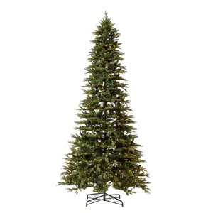 12’ Belgium Fir “Natural Look” Artificial Christmas Tree with 1500 Clear LED Lights and 4962 Bendable Branches