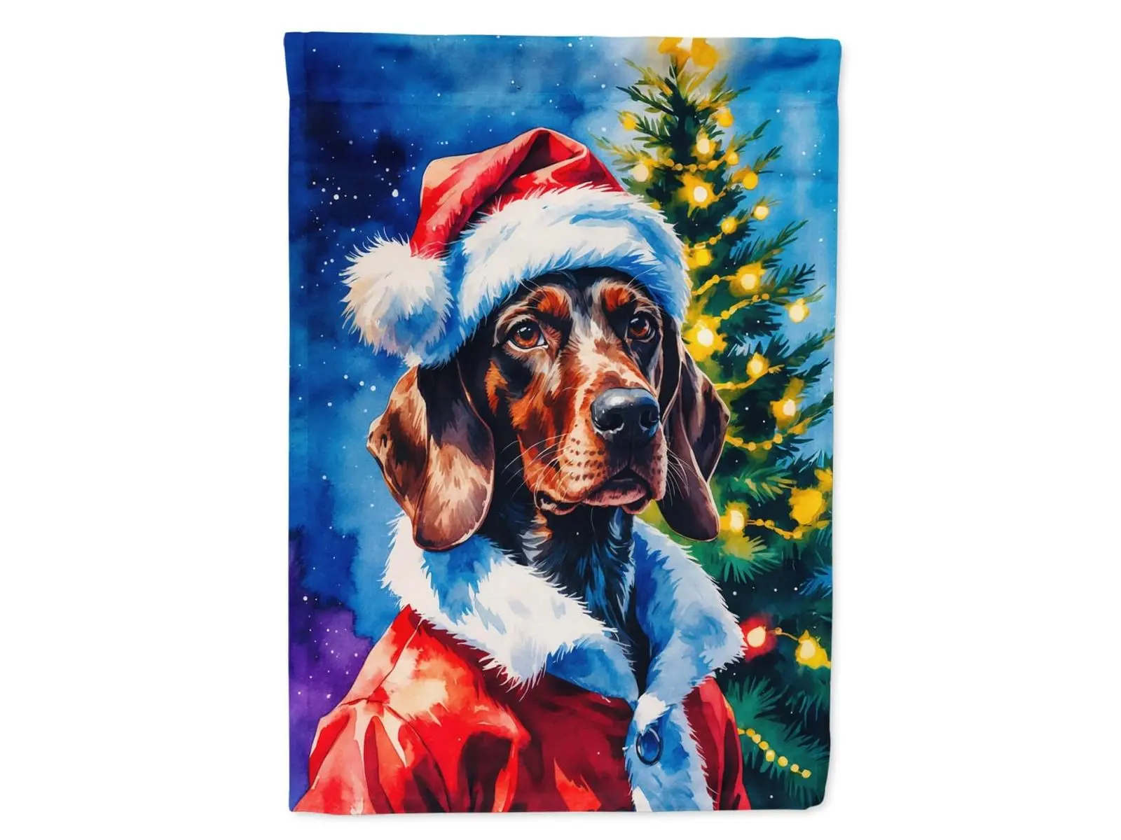 Carolines Treasures DAC8487GF German Wirehaired Pointer Christmas Garden Flag, 15.5x11.25 in, Polyester, Artwork Design, Unisex Groomer-Friendly, 0.25 lbs, 1.5-Inch Sleeve
