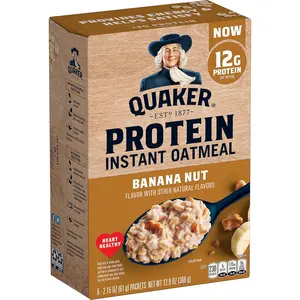 Protein Instant Oatmeal Cereal - Banana Nut Flavor, 12.9 Oz, 6-Count (Pack of 1)
