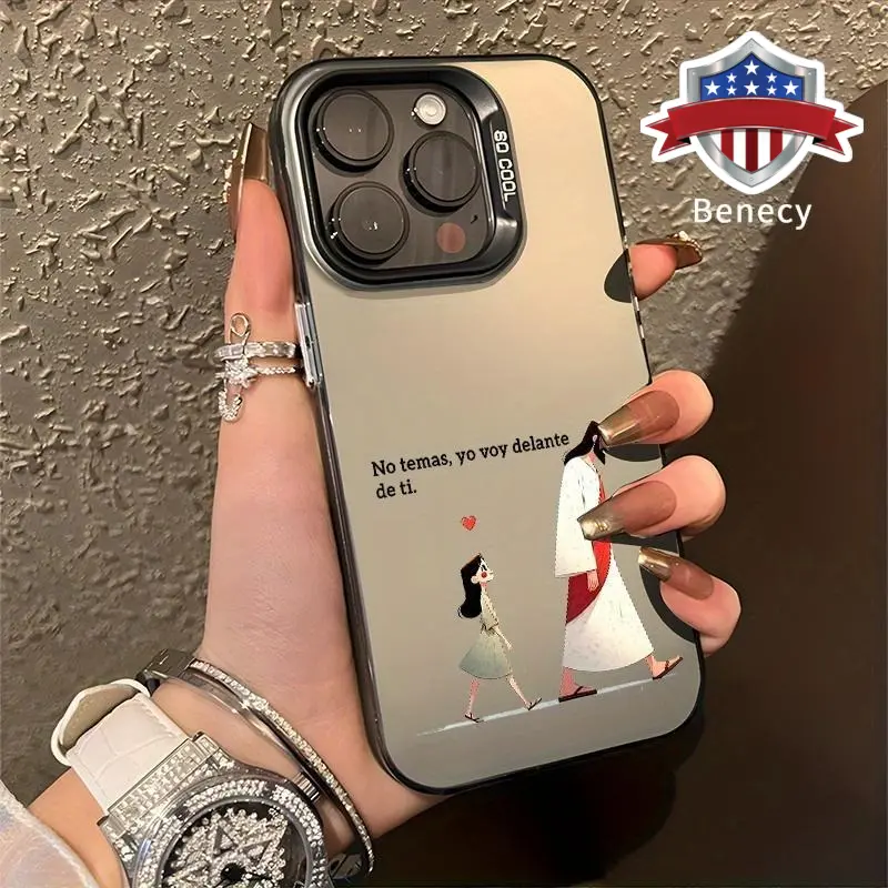 Matte Shockproof Anti-Scratch Cellphone Case - Inspirational Aesthetic Pattern Casing for iPhone 17,16 Pro Max,15 Plus,14,13,12,11,Air,XS,XR - Stylish Protection Decoration Handheld Smartphone Protector Cover, Accessories