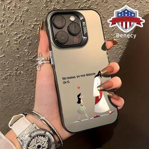 Phone Case for iPhone 17 16 Pro Max 15 Plus 14 13 12 11  Air XS XR E Faith Follows Inspirational Aesthetic Pattern Matte Shockproof Anti-Scratch Stylish Smartphone Protector Cover