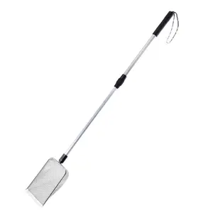 Long-handled cat litter shovel | Chicken manure sieve for easy cleaning | Wide shovel/chicken coop rake for cat litter, dog litter, and chicken manure | With legs