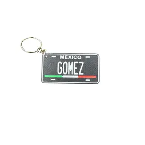 GOMEZ Llavero de Plastico PLA Estilo Mini Placa Matricula de Mexico en 3D Llaveros Personalizados Keychain Mexican Mini License Plate Keychains 3D plastic PLA