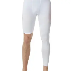 Men's Basketball 1/2 One Leg Compression Pants Athletic Base Layer