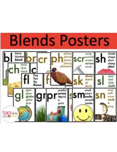 Phonics Blends Half Page Posters