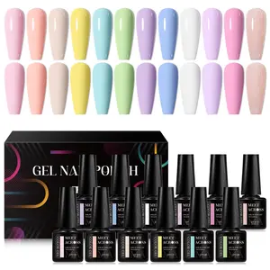 Gel Nail Polish Set, 12pcs/set Soak Off UV LED Nail Art Manicure, Professional Nail Art & Nail Polish for Women & Girls