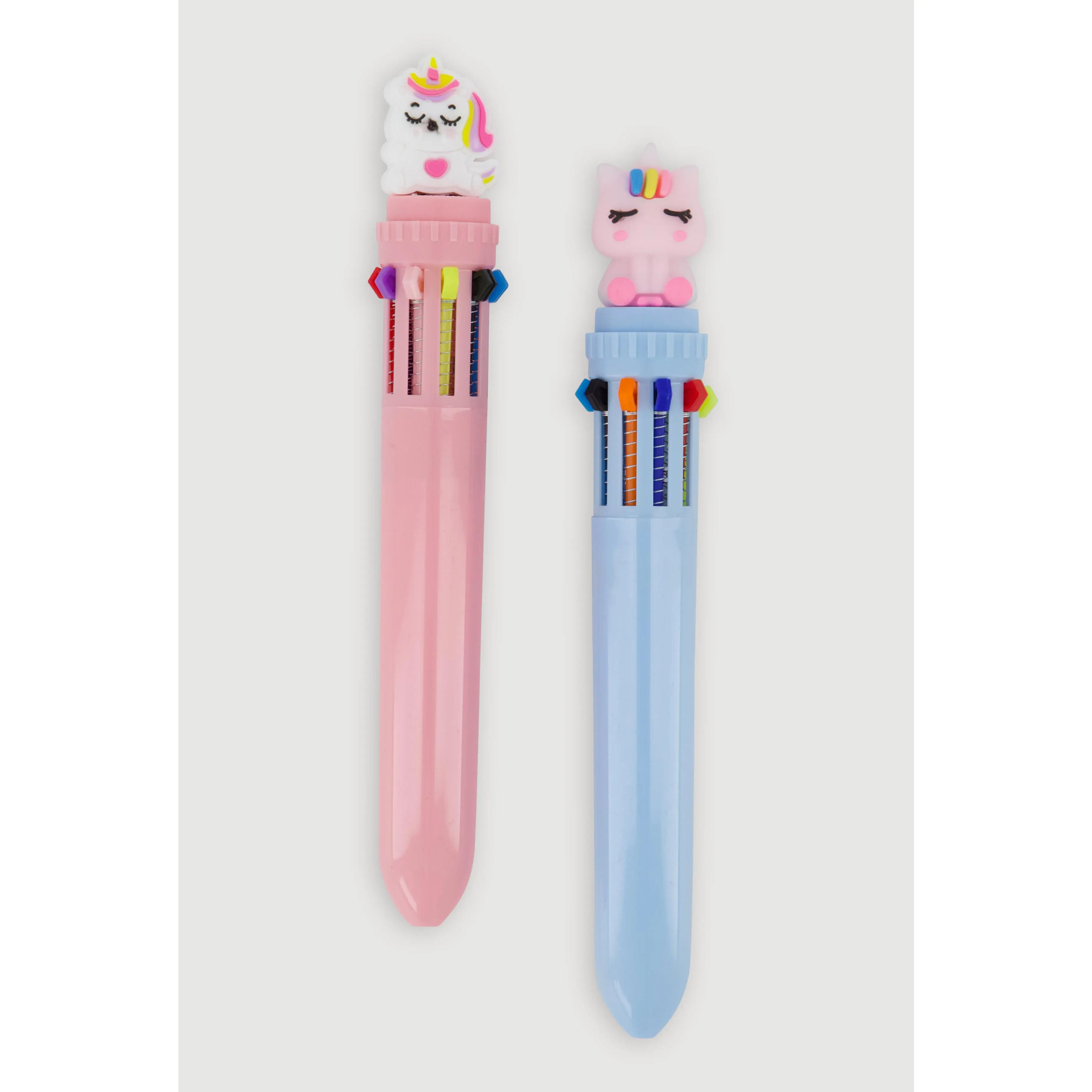 Girls 10 Retractable Multicolor Ink Unicorn Pens 2 Pack