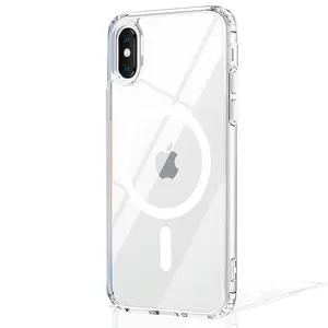 luxury for iPhone X XR XS  XS Max  Case Clear Compatible with Case Transparent Ultra Slim Thin Magnetic Cases Clear Back