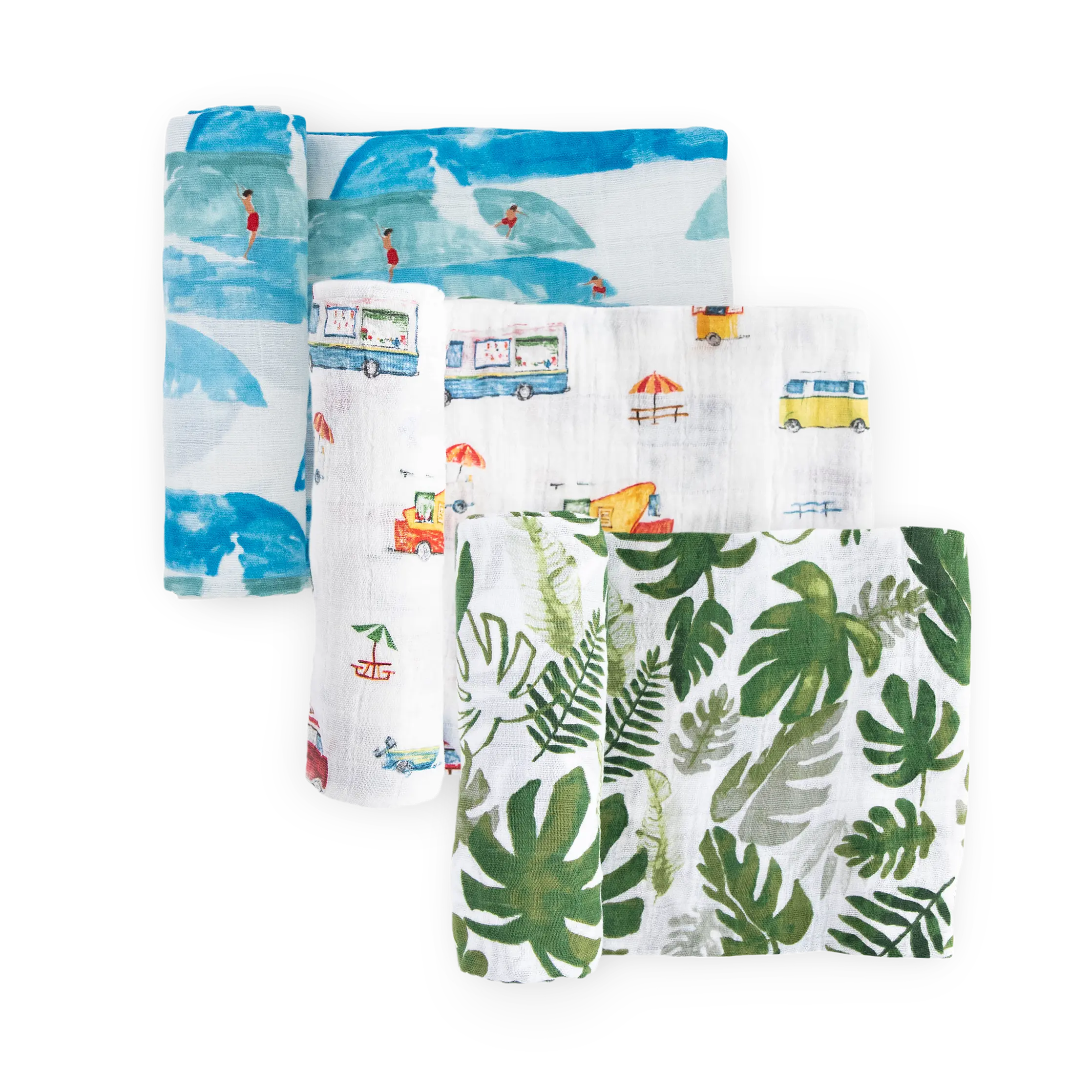 Cotton Muslin Swaddle Blanket 3 Pack - Summer Vibe